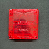 Game Boy Advance SP Full Replacement Shell Kit – Transparent Red Housing with Buttons