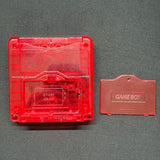 Game Boy Advance SP Full Replacement Shell Kit – Transparent Red Housing with Buttons