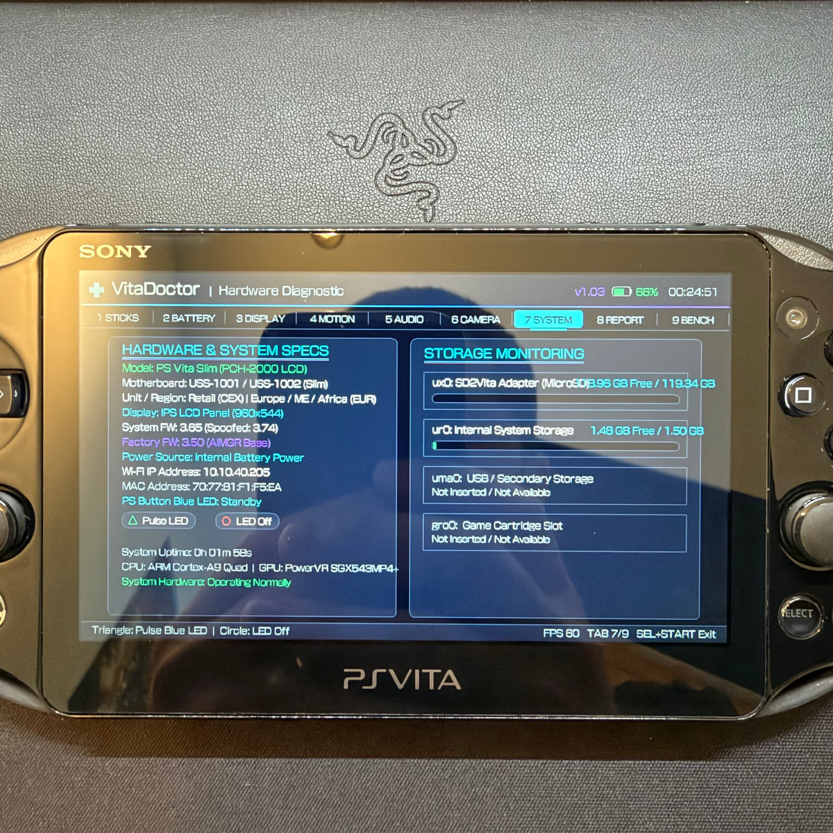 Sony PS Vita 2000 Slim Black 128GB SD2Vita