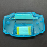 Game Boy Advance GBA Hispeedido V5 Laminated IPS LCD Drop-In Shell Kit + 1800mAh USB-C Battery - Transparent Blue