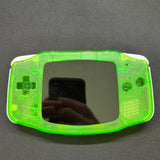 Game Boy Advance GBA Hispeedido V5 Laminated IPS LCD Drop-In Shell Kit + 1800mAh USB-C Battery - Transparent Green