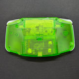Game Boy Advance GBA Hispeedido V5 Laminated IPS LCD Drop-In Shell Kit + 1800mAh USB-C Battery - Transparent Green