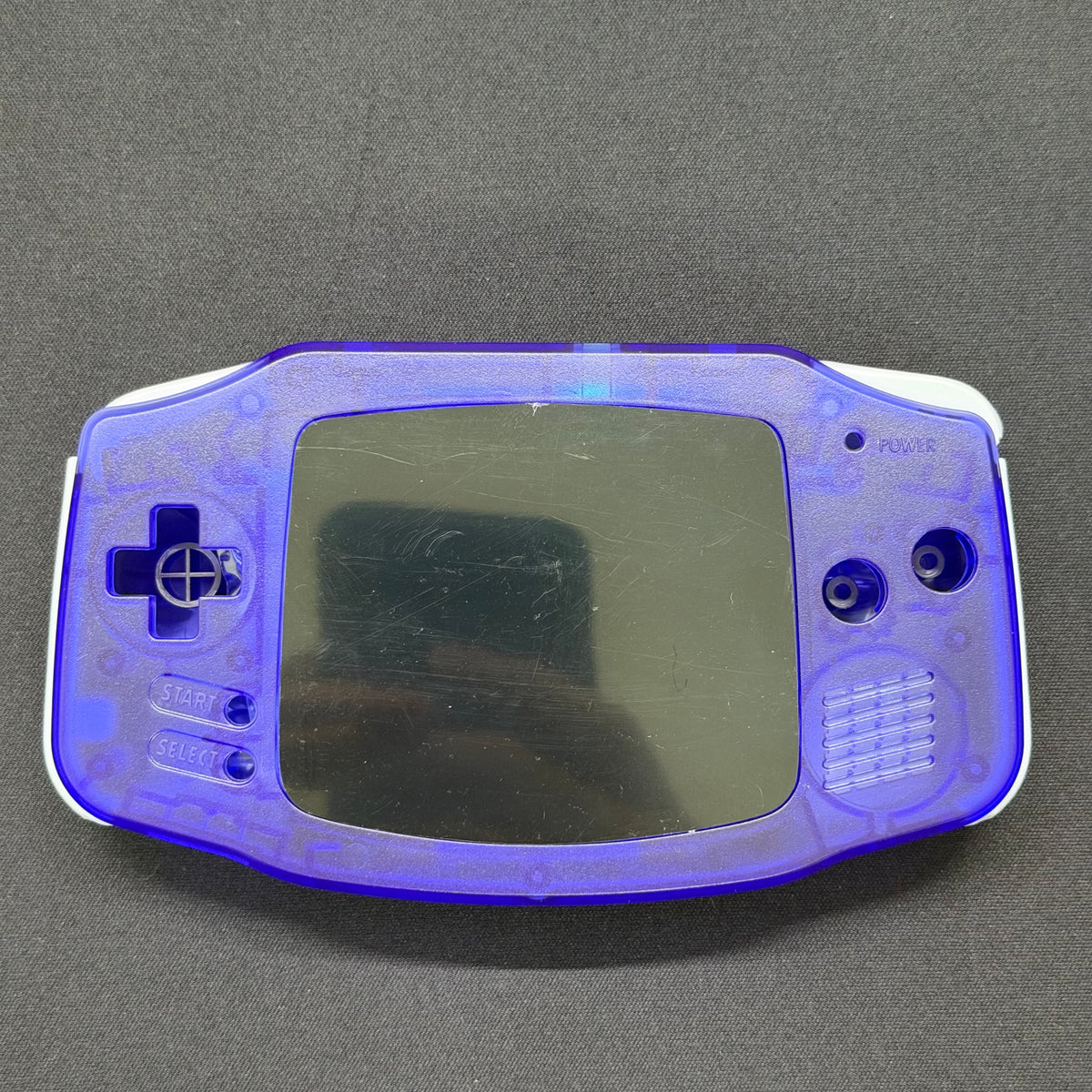 Game Boy Advance GBA Hispeedido V5 Laminated IPS LCD Drop-In Shell Kit + 1800mAh USB-C Battery - Transparent Purple
