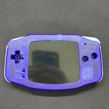 Game Boy Advance GBA Hispeedido V5 Laminated IPS LCD Drop-In Shell Kit + 1800mAh USB-C Battery - Transparent Purple