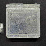 Game Boy Advance SP Full Replacement Shell Kit – Clear Glitter Housing with Buttons