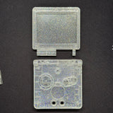 Game Boy Advance SP Full Replacement Shell Kit – Clear Glitter Housing with Buttons