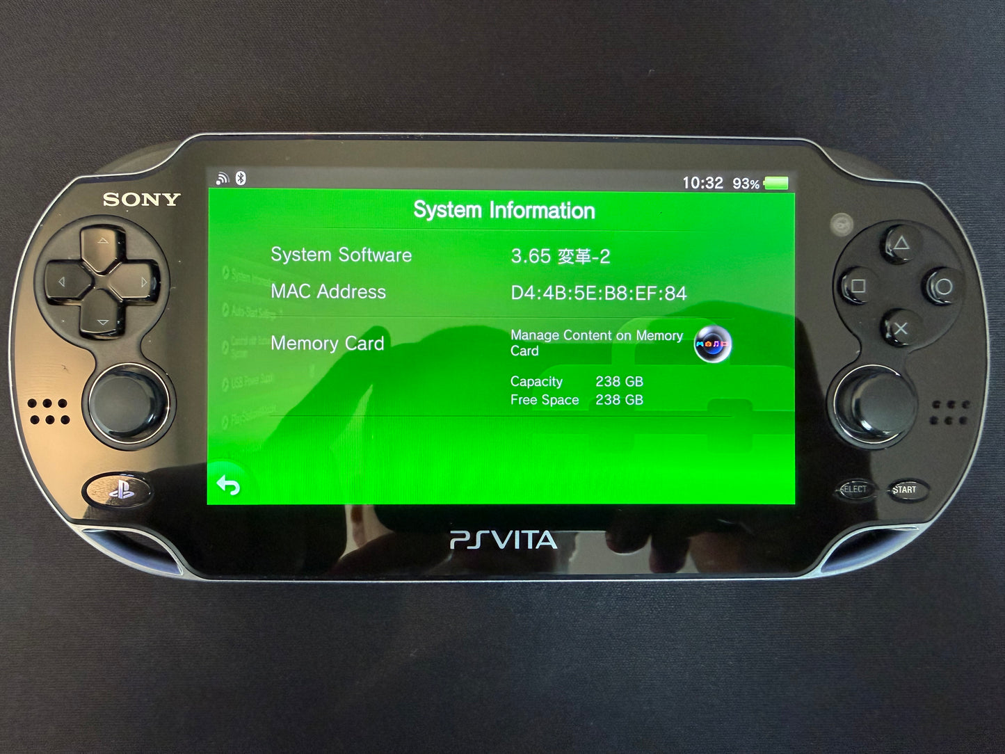 Sony PS Vita 1000 OLED Black 256GB SD2Vita