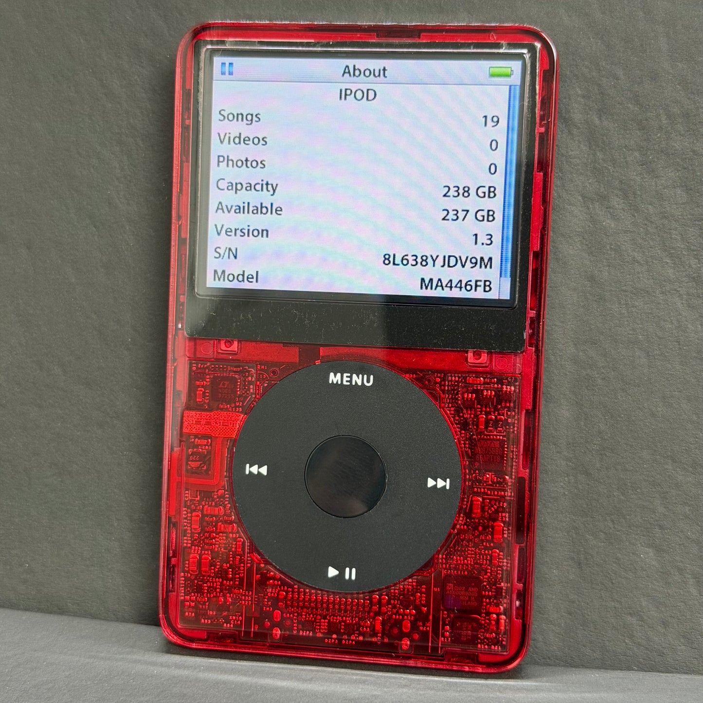 Apple iPod Video 5th Gen – Transparent Red