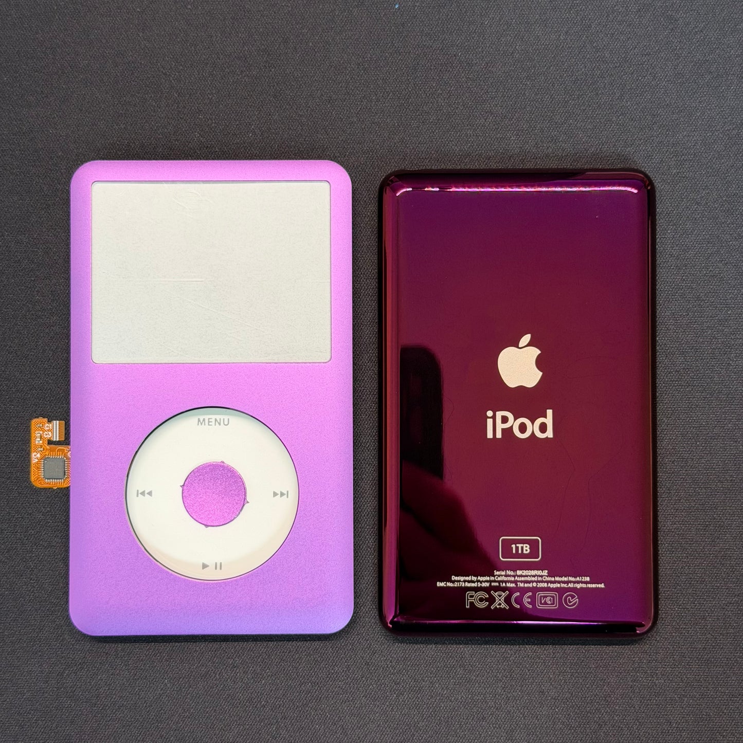 iPod Classic 6th 7th Gen Complete Housing Kit - Purple / White