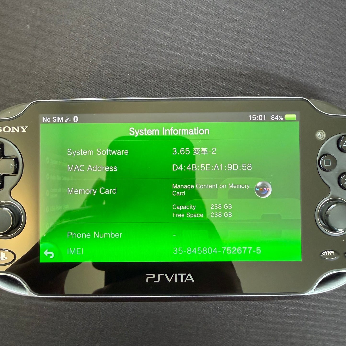 Sony PS Vita 1000 OLED Black 256GB SD2Vita