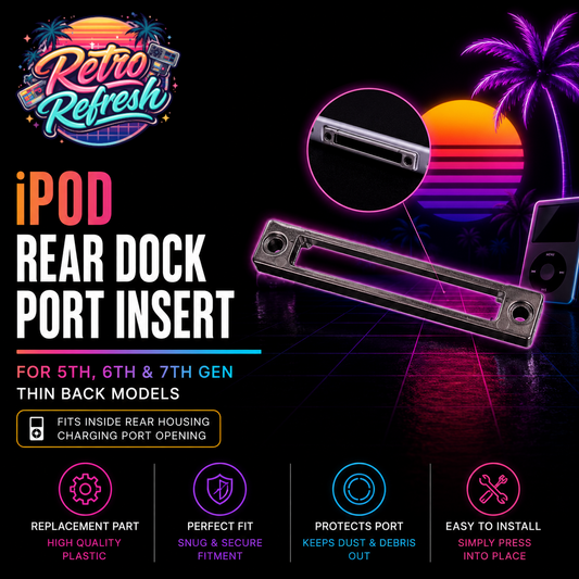 Black Rear Dock Port Insert – For iPod Video & Classic