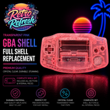Game Boy Advance Full Replacement Shell Kit – Transparent Pink Housing with Buttons