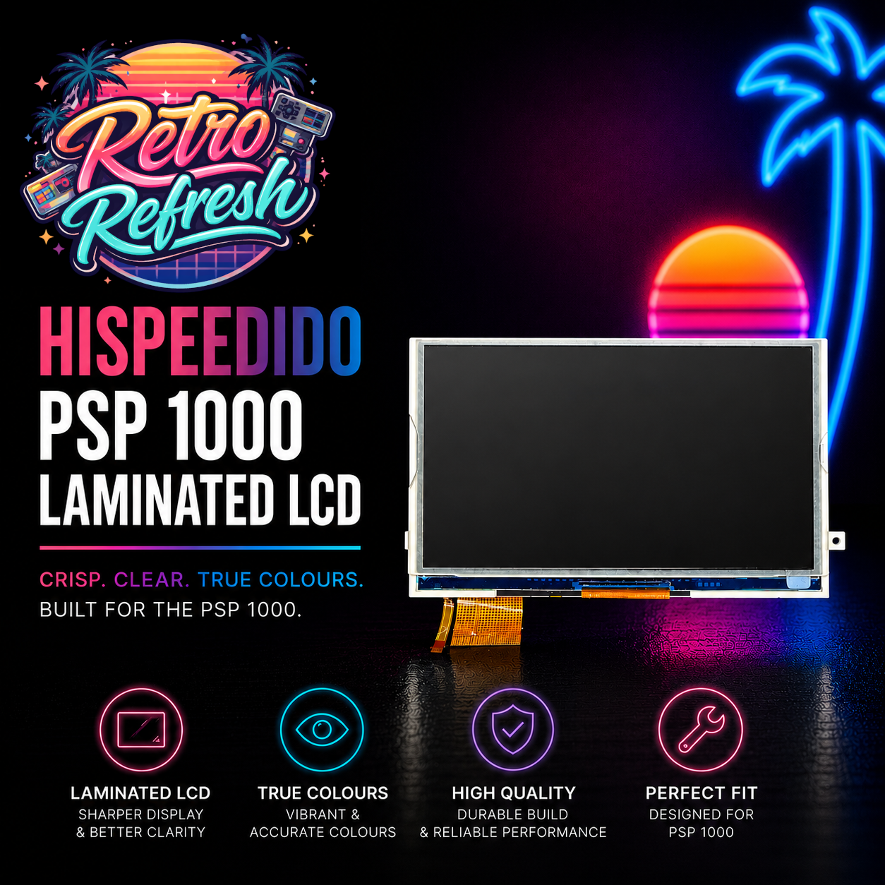 Hispeedido Laminated IPS LCD Panel for PSP 3000