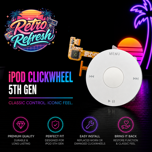 White Click Wheel Replacement – For iPod Video 5th / 5.5 Generation