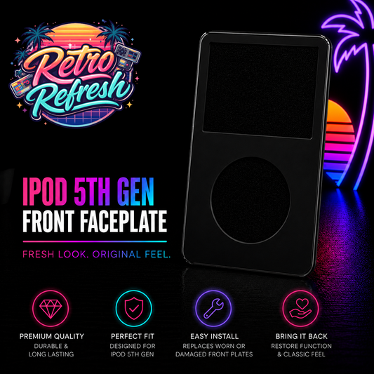 Black Front Housing – For iPod Video 5th / 5.5 Gen