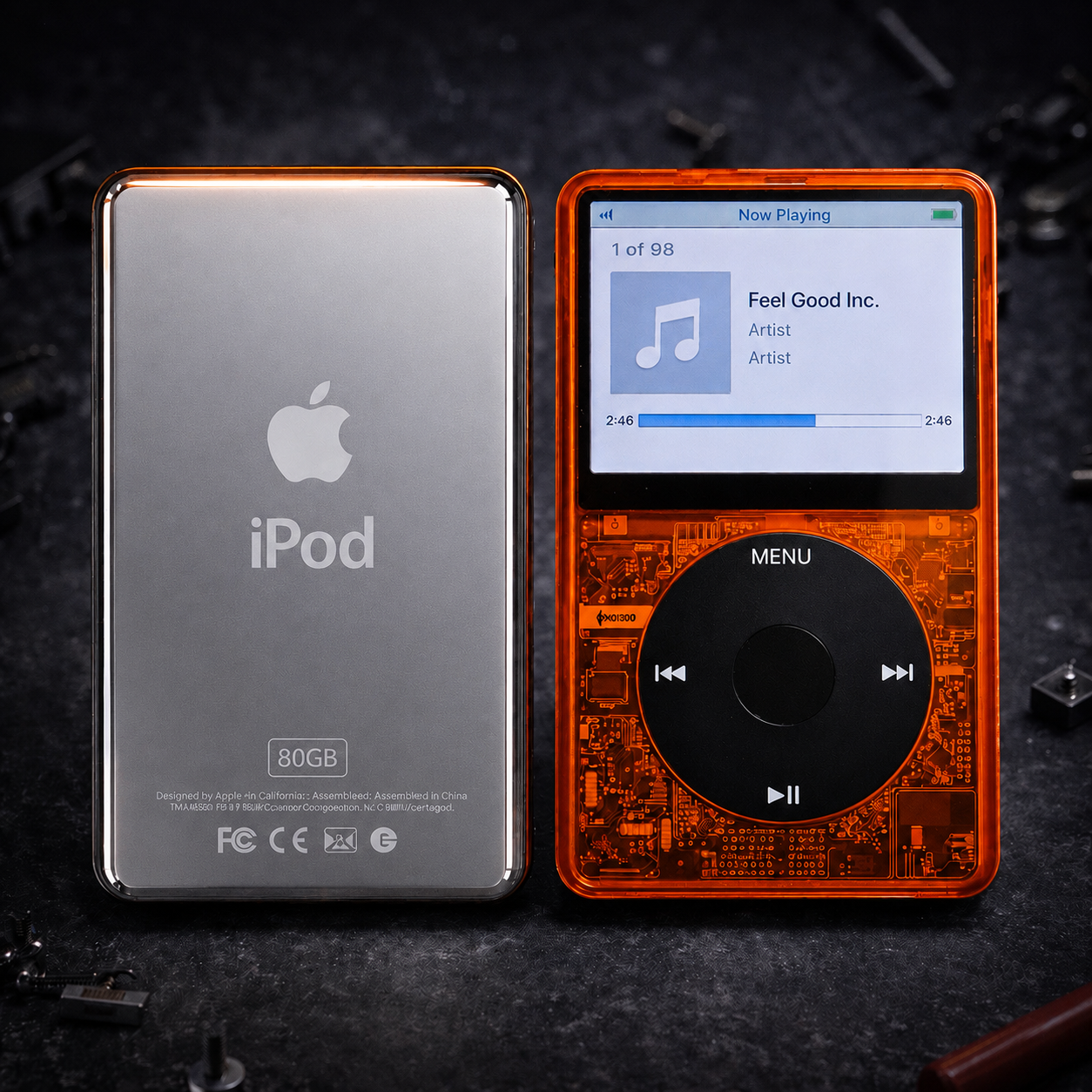 Apple iPod Video 5th Gen – Transparent Orange