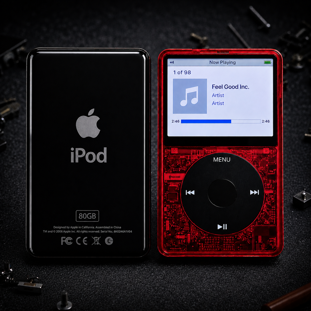 Apple iPod Video 5th Gen – Transparent Red