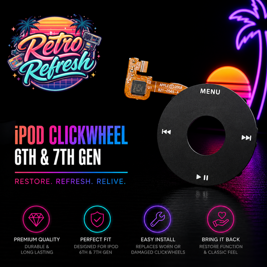 Black Click Wheel Replacement – For iPod Classic 6th / 7th Generation