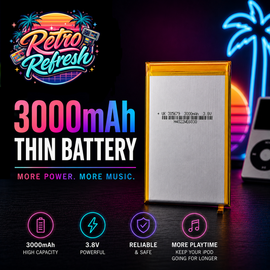 3000mAh Thin Battery Upgrade – For iPod Video / Classic (Slim Fit High Capacity)