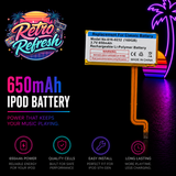 650mAh Thin Replacement Battery for Apple iPod 5th, 6th, 7th Gen