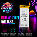 Replacement Battery for Apple iPod Nano 5th Gen