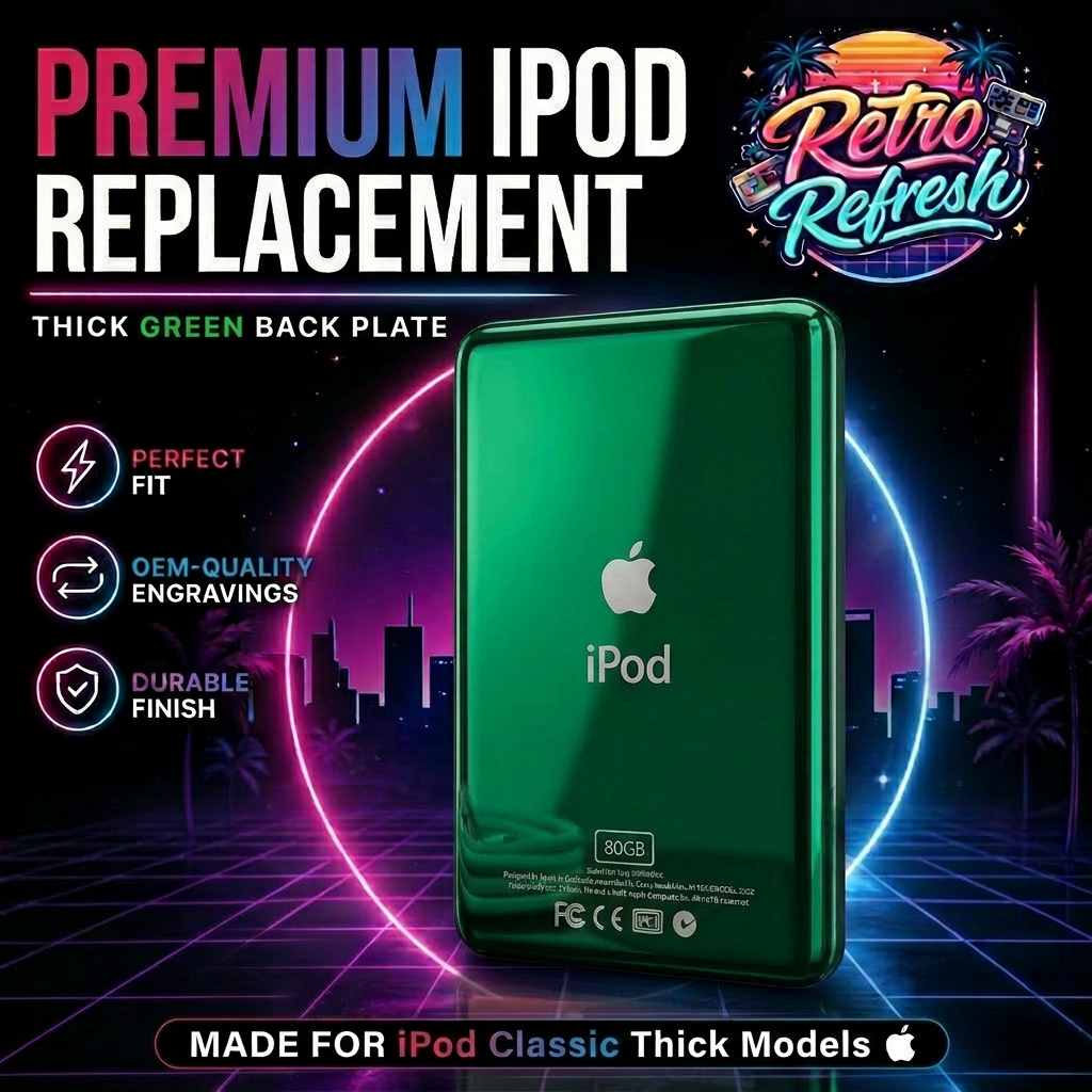 Green Thick Back Housing – For iPod Video / Classic