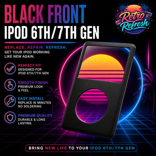 Black Front Housing – For iPod Classic 6th / 7th Gen