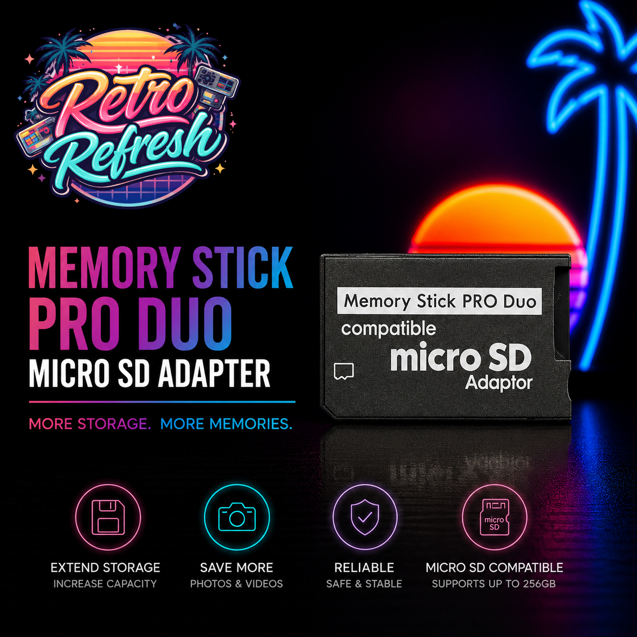 Micro SD to Memory Stick Pro Duo Adapter for Sony PSP