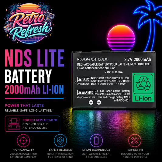 Nintendo DS Lite 2000mAh Li-ion Replacement Battery USG-001