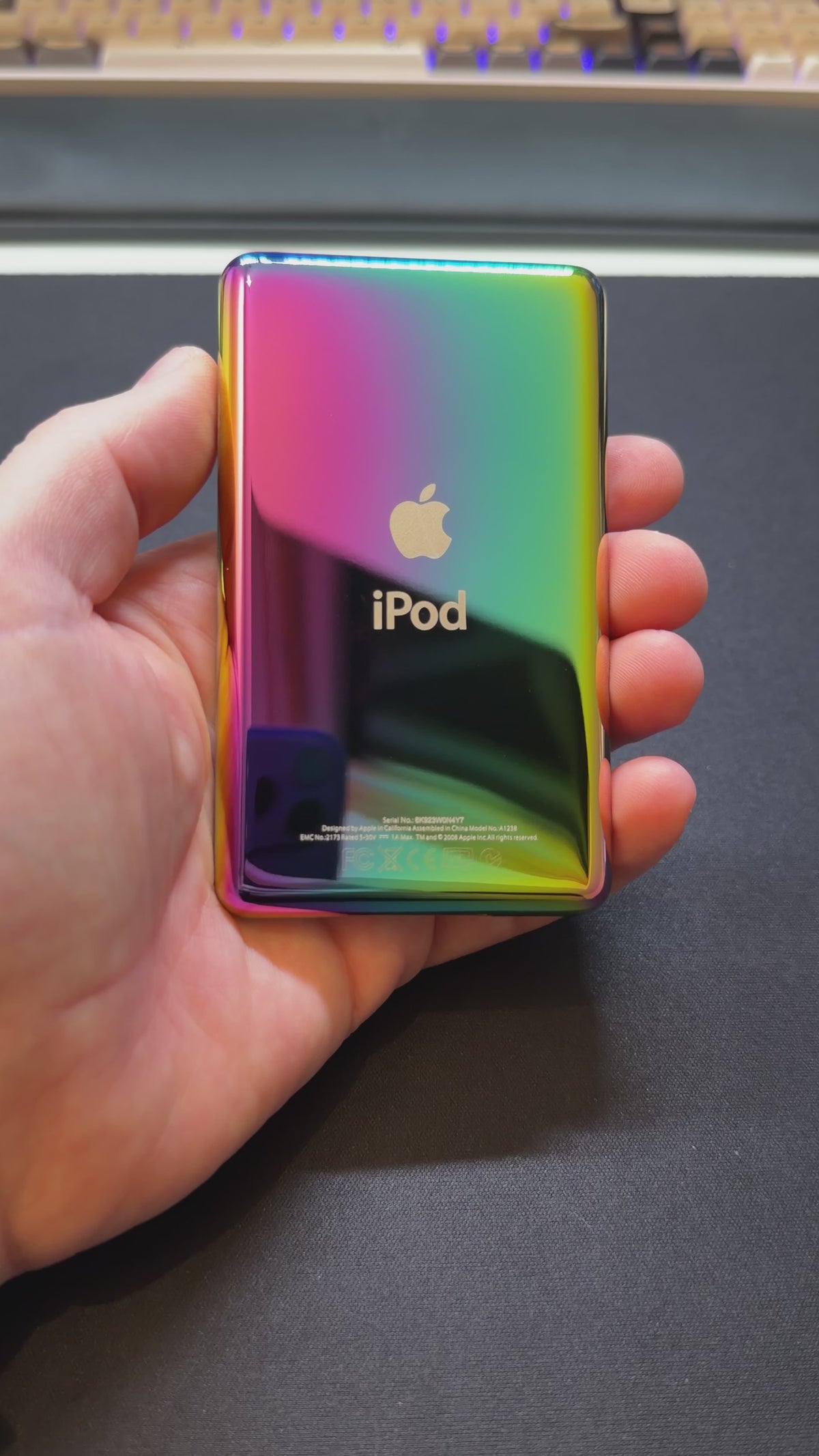 Rainbow Thin Back Housing – For iPod Classic / Video