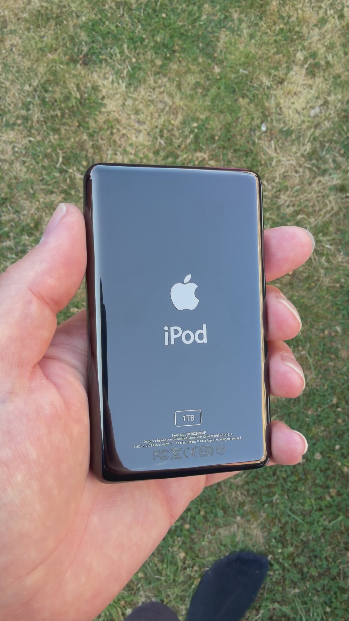 Black Thin Back Housing – For iPod Classic / Video