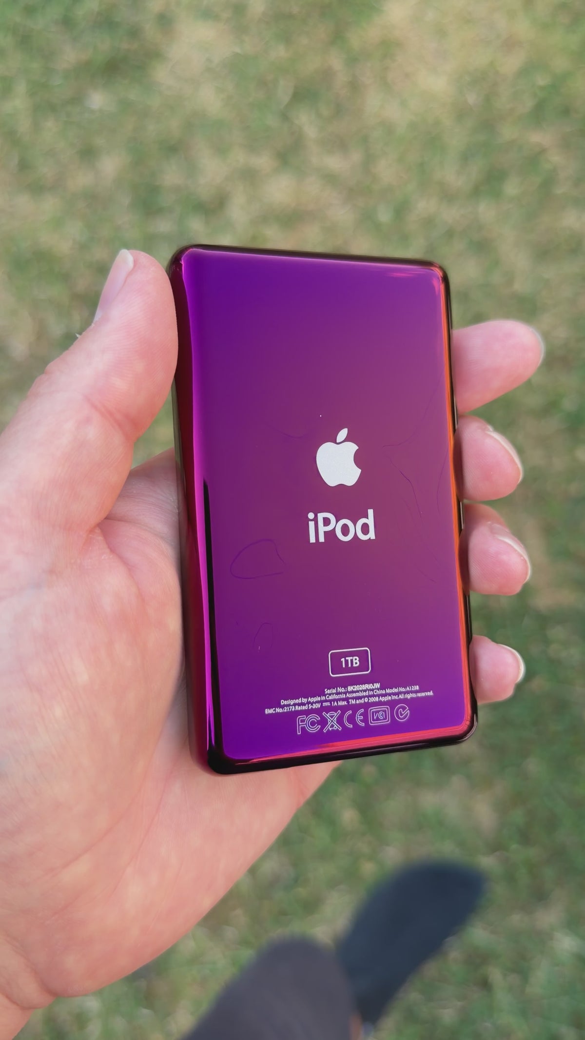 Purple Thin Back Housing – For iPod Classic / Video