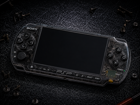Sony PSP 3000 Custom Modded – Transparent Black