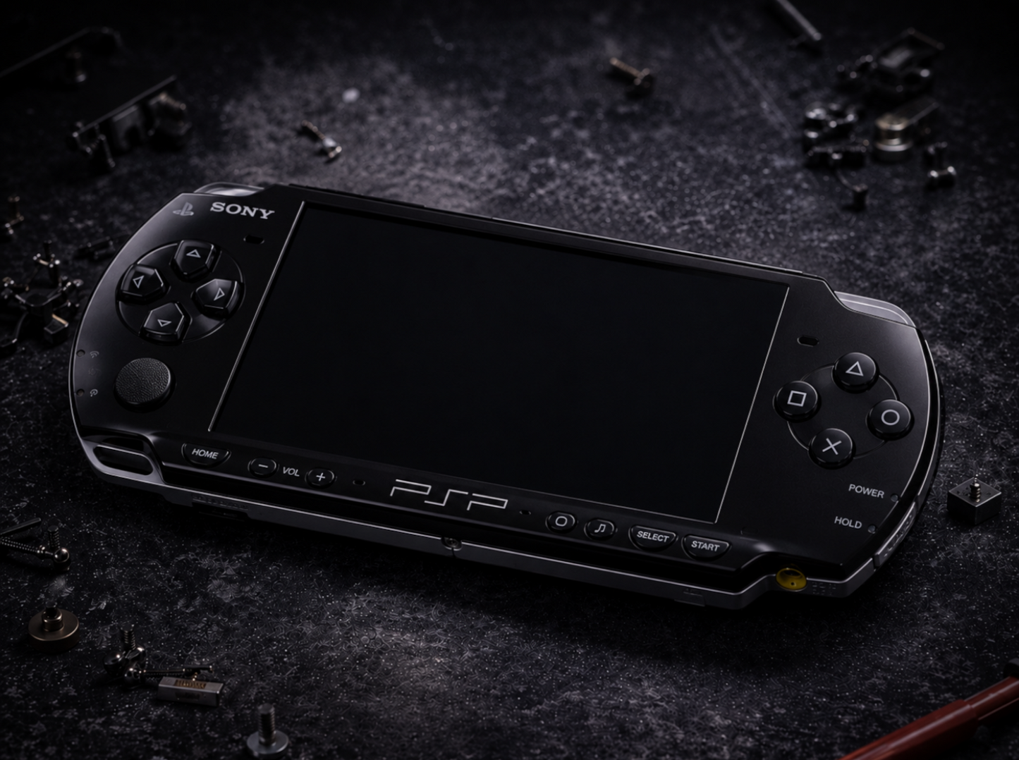 Sony PSP 1000 Black Custom Modded – Laminated LCD Upgrade