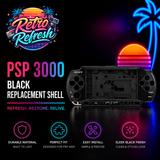 Premium PSP 3000 Full Replacement Shell Kit – Black Housing with Buttons