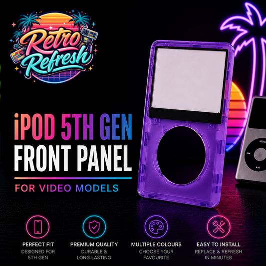 Transparent Purple Housing – For iPod Video 5th / 5.5 Gen (Clear Shell)
